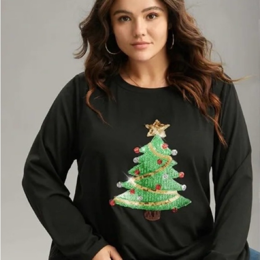 Bloomchic Christmas Tree Shirt 3x NWOT